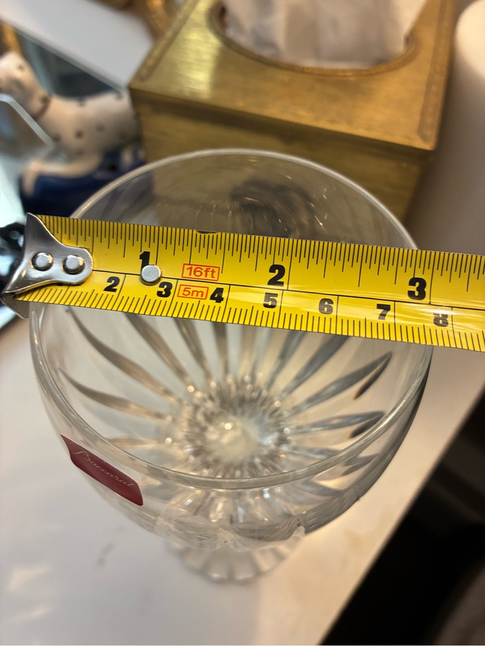 Four Baccarat Messena Clear Crystal Wine, Water Goblet with Faceted Stem NWOT - Picture 11 of 12